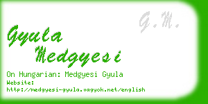 gyula medgyesi business card